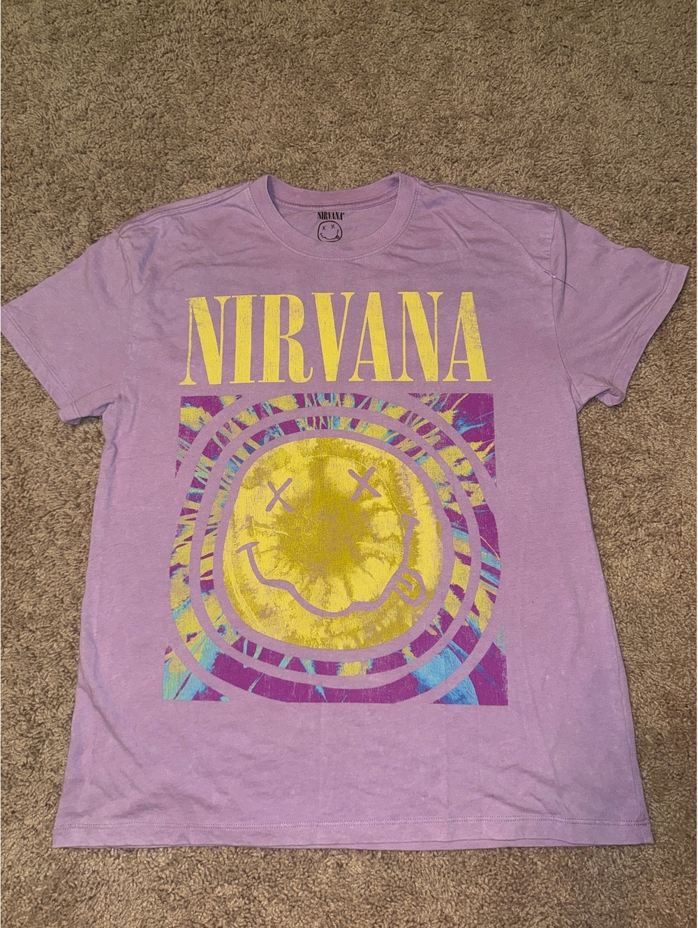 Nirvana 1991 Tour Lavender Graphic T-Shirt XS